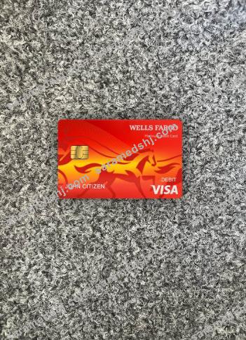 USA Wells Fargo bank visa debit card version 2 photolook front
